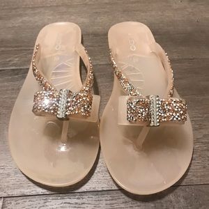 Aldo Jelly Sandals with Bow